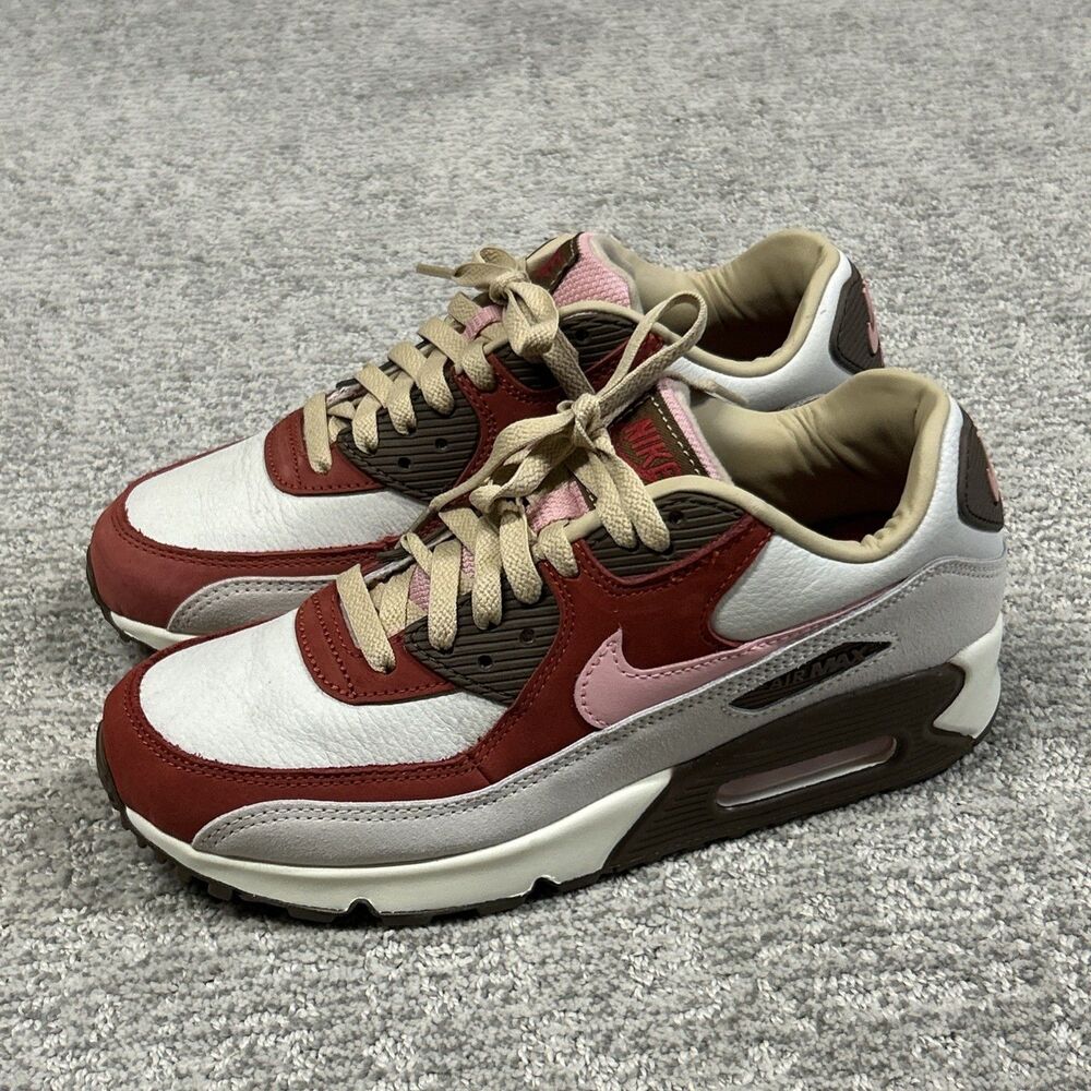 Nike Air Max 90 NRG Sail Medium Brown Pink Bacon Mens Size 7 Sneakers CU1810-100